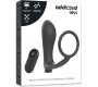 Addicted Toys PENIS RING WITH REMOTE CONTROL ANAL PLUG BLACK RECHARGEABLE