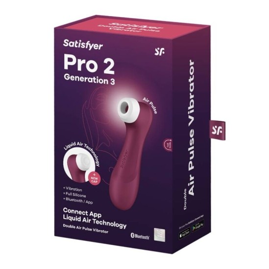 Satisfyer Connect SATISFYER PRO 2 GENERACIÓN 3 – VEINIPUNANE BLUETOOTH JA RAKENDUS