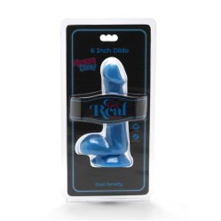 Get Real HAPPY DICKS Dildo 12 CM BALLS MĖLYNAS