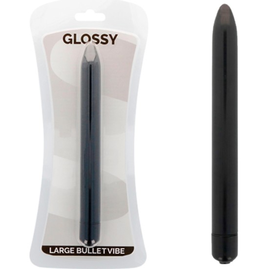Glossy SLIM Stimulējošs vibrators melns