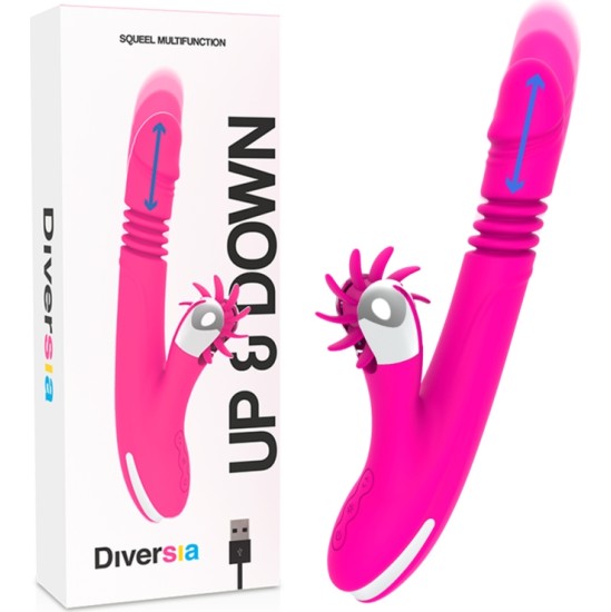 Diversia Vibrators ar klitora stimulātoru 24 CM