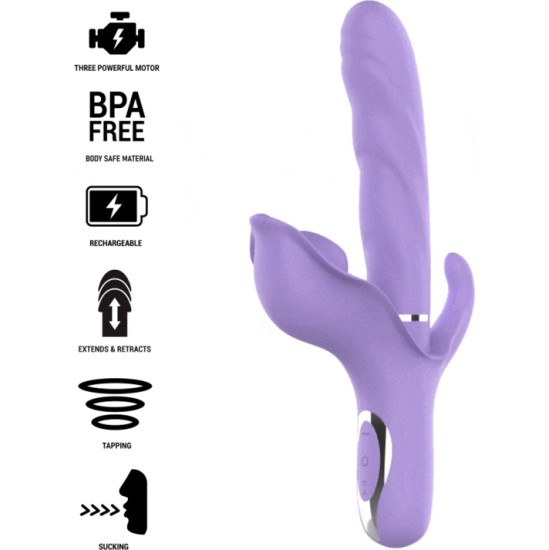 Intense Fun INTENSE – BILLIE MULTIFUNKTSIOONILINE TAASLAADEV VIBRATORI IMME JA PULSEERIV LILLA