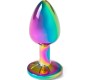 Secretplay Toys SECRET PLAY - METAL BUTT PLUG RAINBOW SMALL SIZE 7 CM