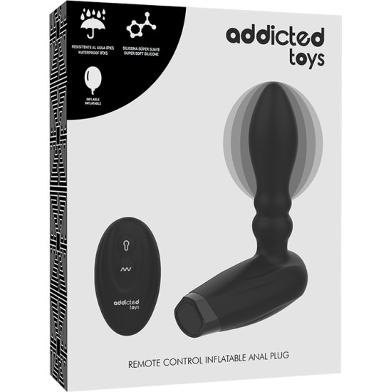 Addicted Toys INFLATABLE REMOTE CONTROL PLUG - 10 MODES OF VIBRATION