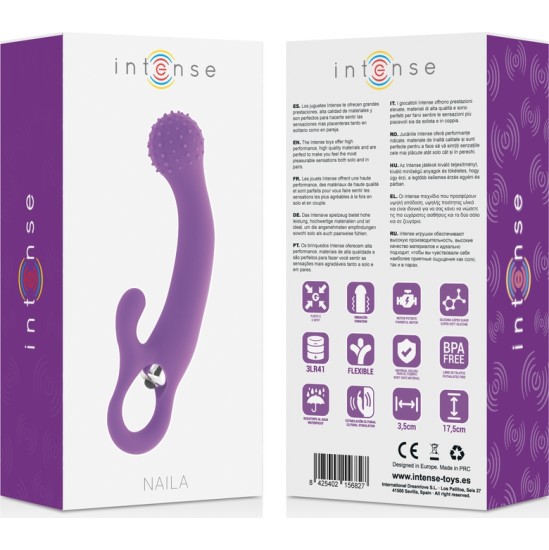 Intense Fun Vibrators ar klitora stimulātoru violets