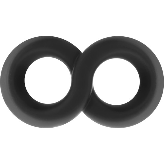 Powering SUPER FLEXIBLE AND RESISTANT PENIS AND TESTICLE RING PR12 melns