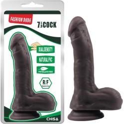 Chisa Dildo Dual Density Fashion Dude 20.5 x 4.5 cm Brown