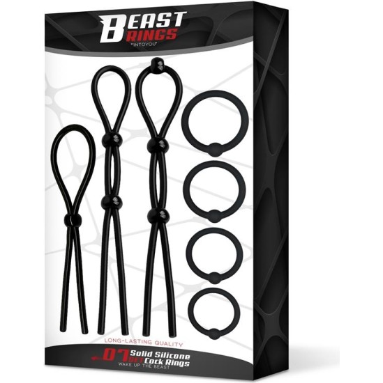 Beast Rings 07 Set Solid Silicone Cock Rings