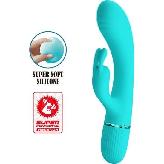 Prettylove Scocco Rabbit Vibrator Turquoise