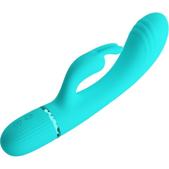 Prettylove Scocco Rabbit Vibrator Turquoise