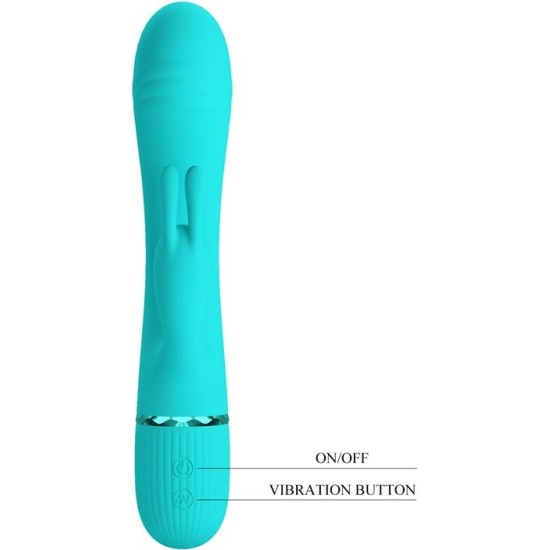 Prettylove Scocco Rabbit Vibrator Turquoise