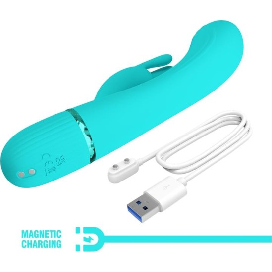 Prettylove Scocco Rabbit Vibrator Turquoise