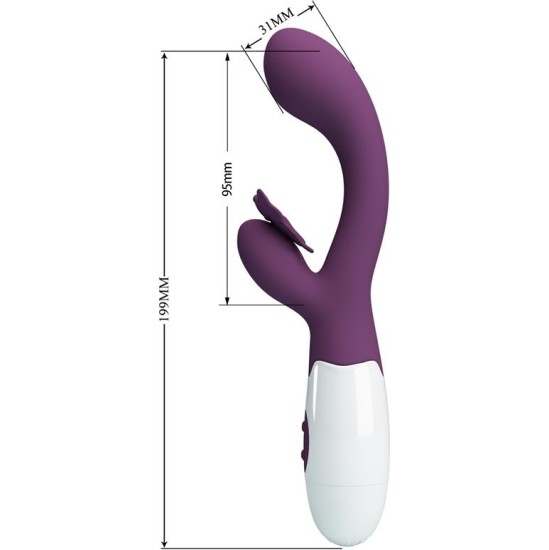 Prettylove Vibrator Butterfly Kiss 30 functions Purple