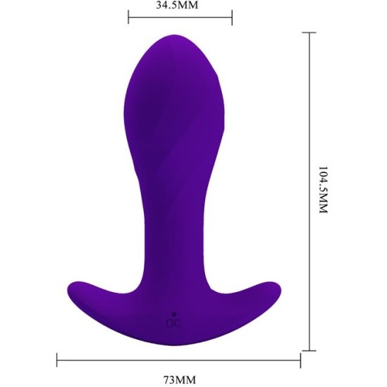 Prettylove Anal Masager with Vibration Purple