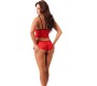 Amorable Top and Hotpants Red One Size