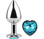 Secret Play Blue Heart Metal Butt Plug Size S