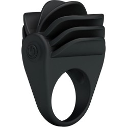 Prettylove Pretty Love Vibrating Cock Ring Chester Black