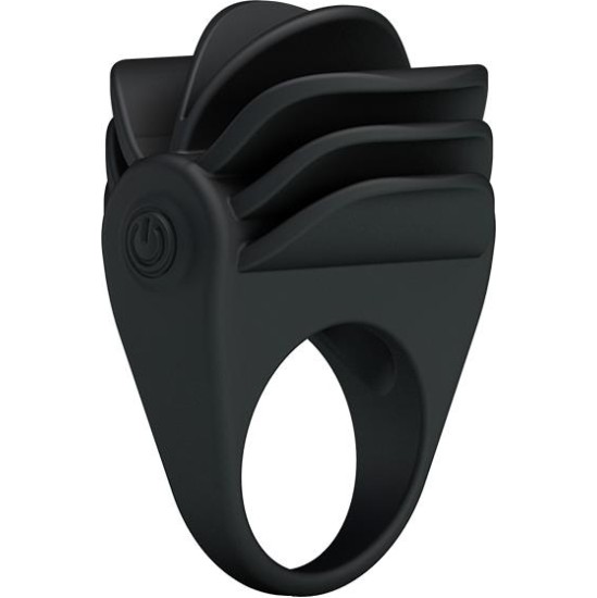 Prettylove Pretty Love Vibrating Cock Ring Chester Black