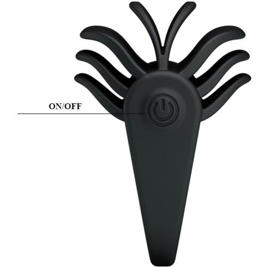 Prettylove Pretty Love Vibrating Cock Ring Chester Black