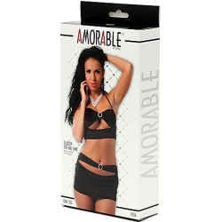 Amorable Top and Skirt Black One Size