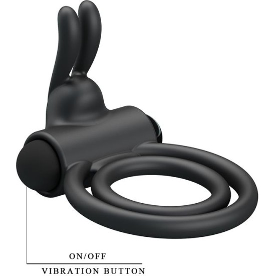 Prettylove Double Penis Ring with Vibration Osmond