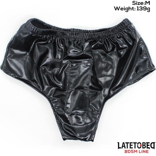 Latetobed Bdsm Line Elastic Panties with Vibrating Dildo One Size