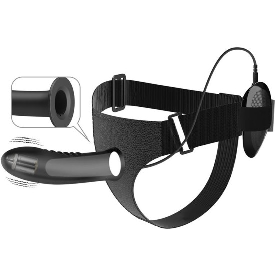 Prettylove Myron Strap-On with Vibrating Dildo 7.2