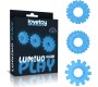Lovetoy Lumino Play Set 3 Penis Ring Blue Light