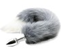 Intoyou Bdsm Line Anal Plug with Grey and White Foxy Tail