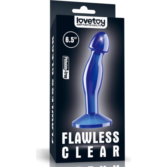 Lovetoy Butt Plug Flawless Clear Blue 6.5