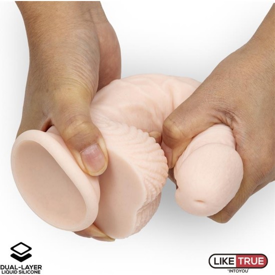 Liketrue Realistic Dildo Liquid Silicone Dual Layer 8.25 White