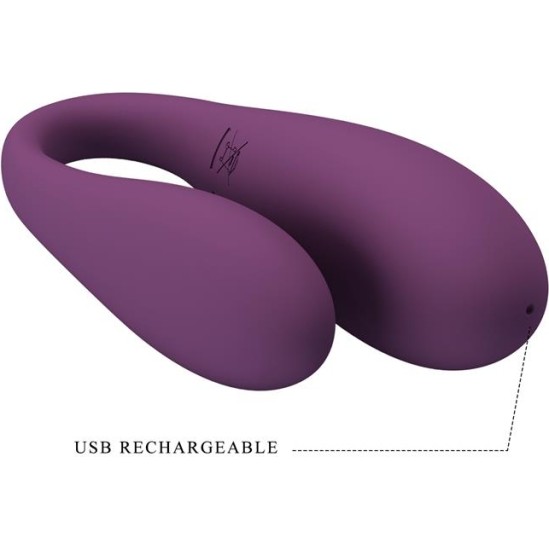 Prettylove August Vibrador de Parejas App Remote Lila CL12