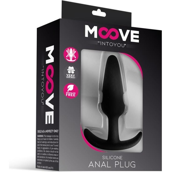 Moove Silicone Butt Plug Small Black
