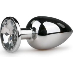 Easytoys Metal Butt Plug No. 6 - Silver/Clear