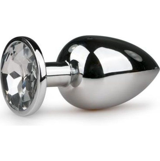 Easytoys Metal Butt Plug No. 6 - Silver/Clear