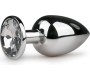 Easytoys Metal Butt Plug No. 6 - Silver/Clear