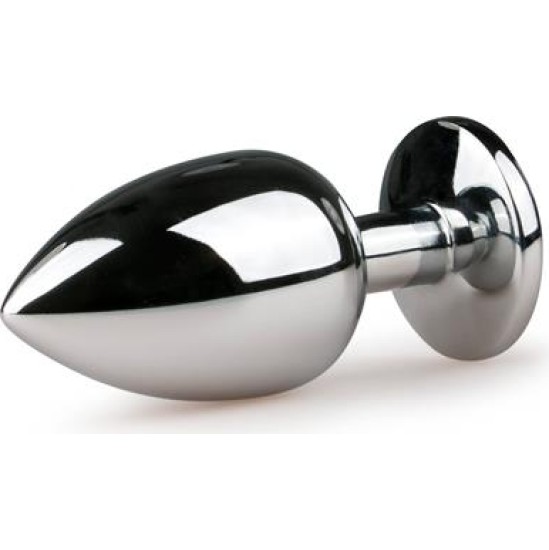 Easytoys Metal Butt Plug No. 6 - Silver/Clear