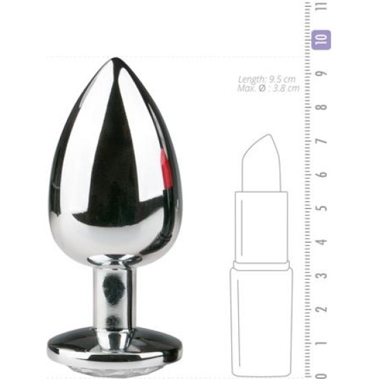 Easytoys Metal Butt Plug No. 6 - Silver/Clear