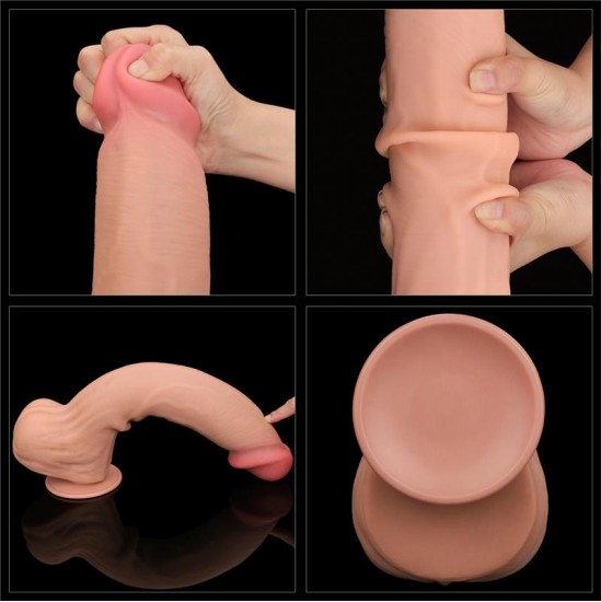 Lovetoy Dildo Dual Layer Sliding Skin 14
