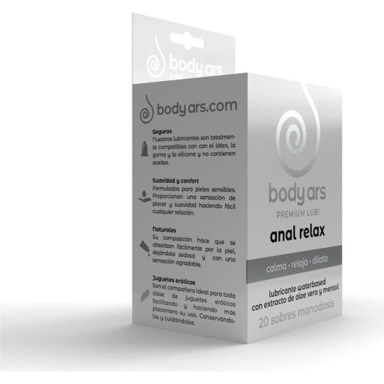 Body Ars Single Dose Anal Relaxing Water Based Lubricant Gel 20 x 4 ml
