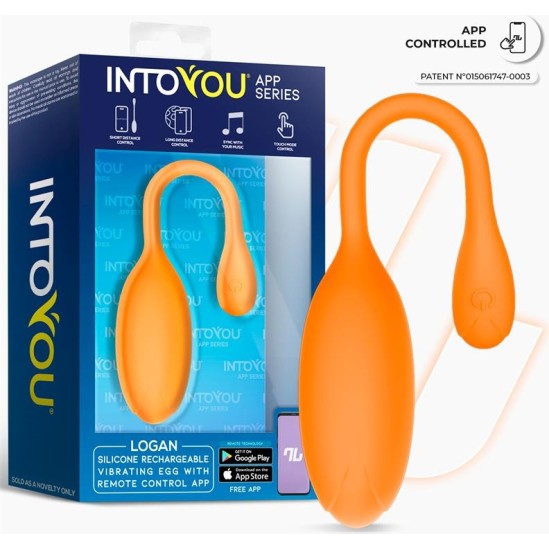 Intoyou App Series Logan Vibrating Egg with App Unibody Silicone Orange