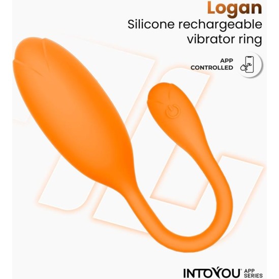 Intoyou App Series Logan Vibrating Egg with App Unibody Silicone Orange