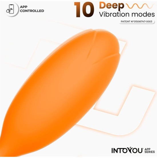 Intoyou App Series Logan Vibrating Egg with App Unibody Silicone Orange