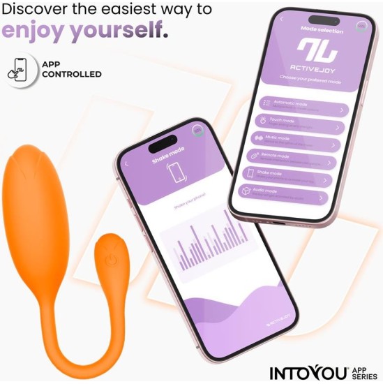 Intoyou App Series Logan Vibrating Egg with App Unibody Silicone Orange