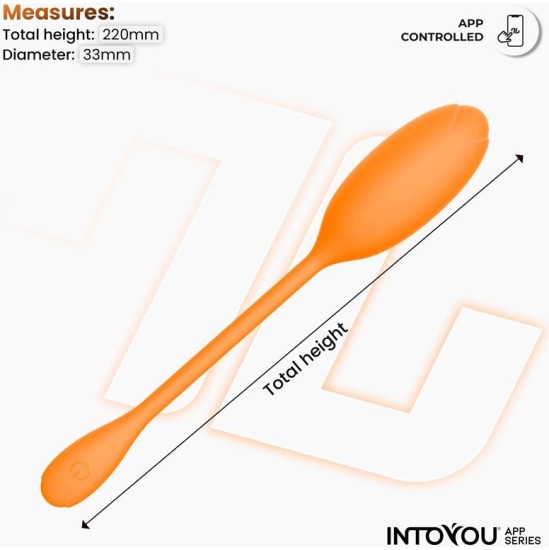 Intoyou App Series Logan Vibrating Egg with App Unibody Silicone Orange
