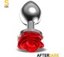 Afterdark Metal Anal Plug with Red Rose Base - Size S