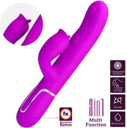 Prettylove Gigi Vibrator Licking and Thumping Fuchsia