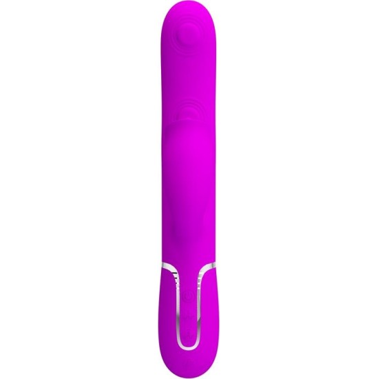 Prettylove Gigi Vibrator Licking and Thumping Fuchsia