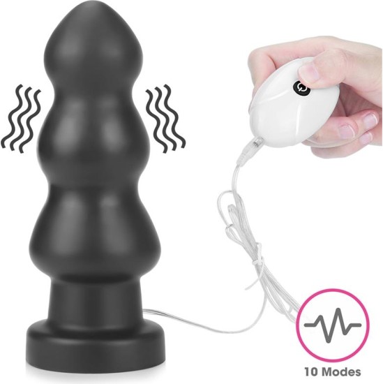 Lovetoy Vibrating Butt Plug King Sized 7.8 Black