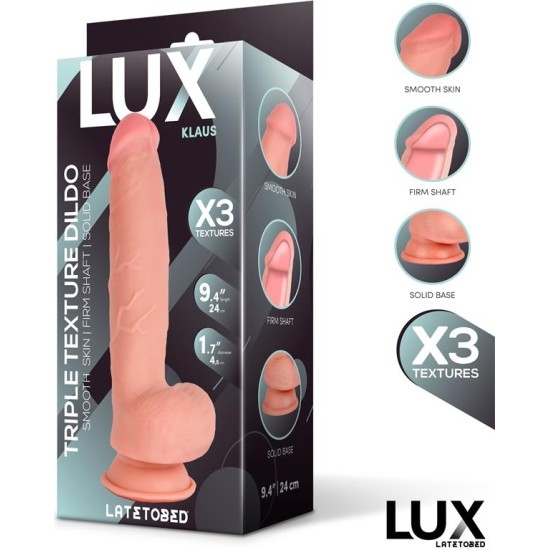 LUX Klaus Triple Density Dildo with Balls 9.4